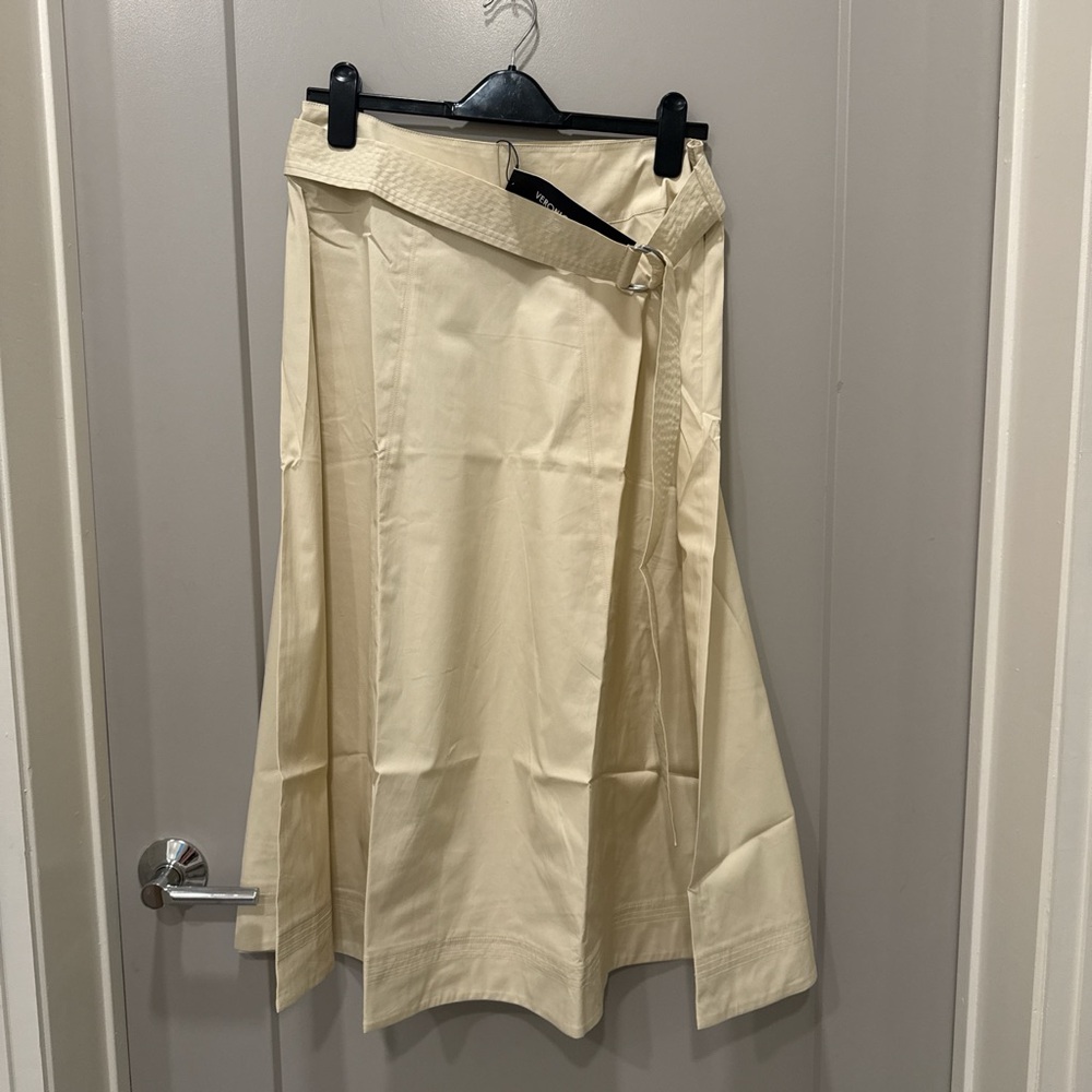 Veronica Beard Cream Midi Skirt